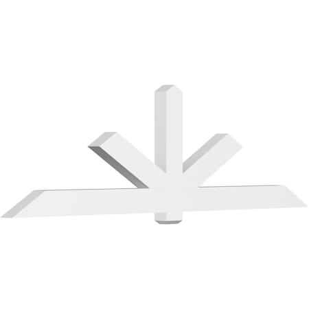 Ekena Millwork Kennewick Architectural Grade PVC Gable Bracket, 108"W x 31 1/2"H x 4"D x 6"F, 7/12 Pitch GBP108X32X0406KEN00